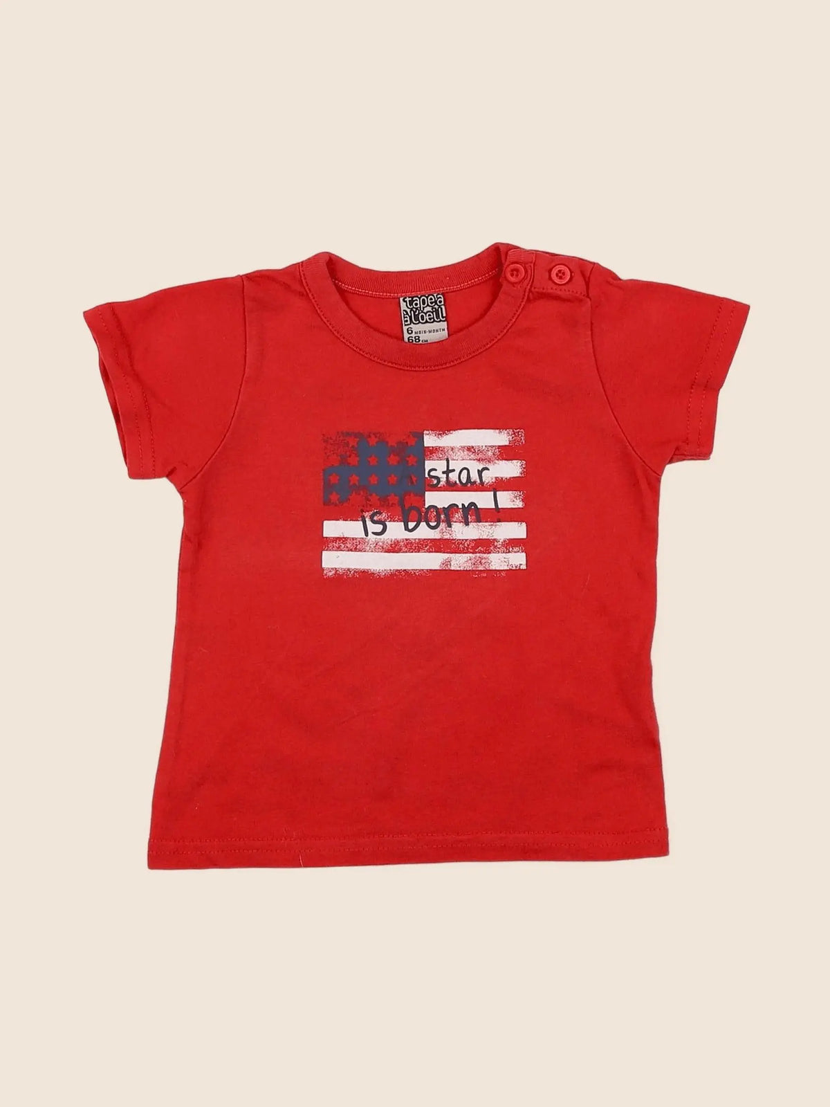 Tape à l'oeil - tee-shirt rouge - 6 mois