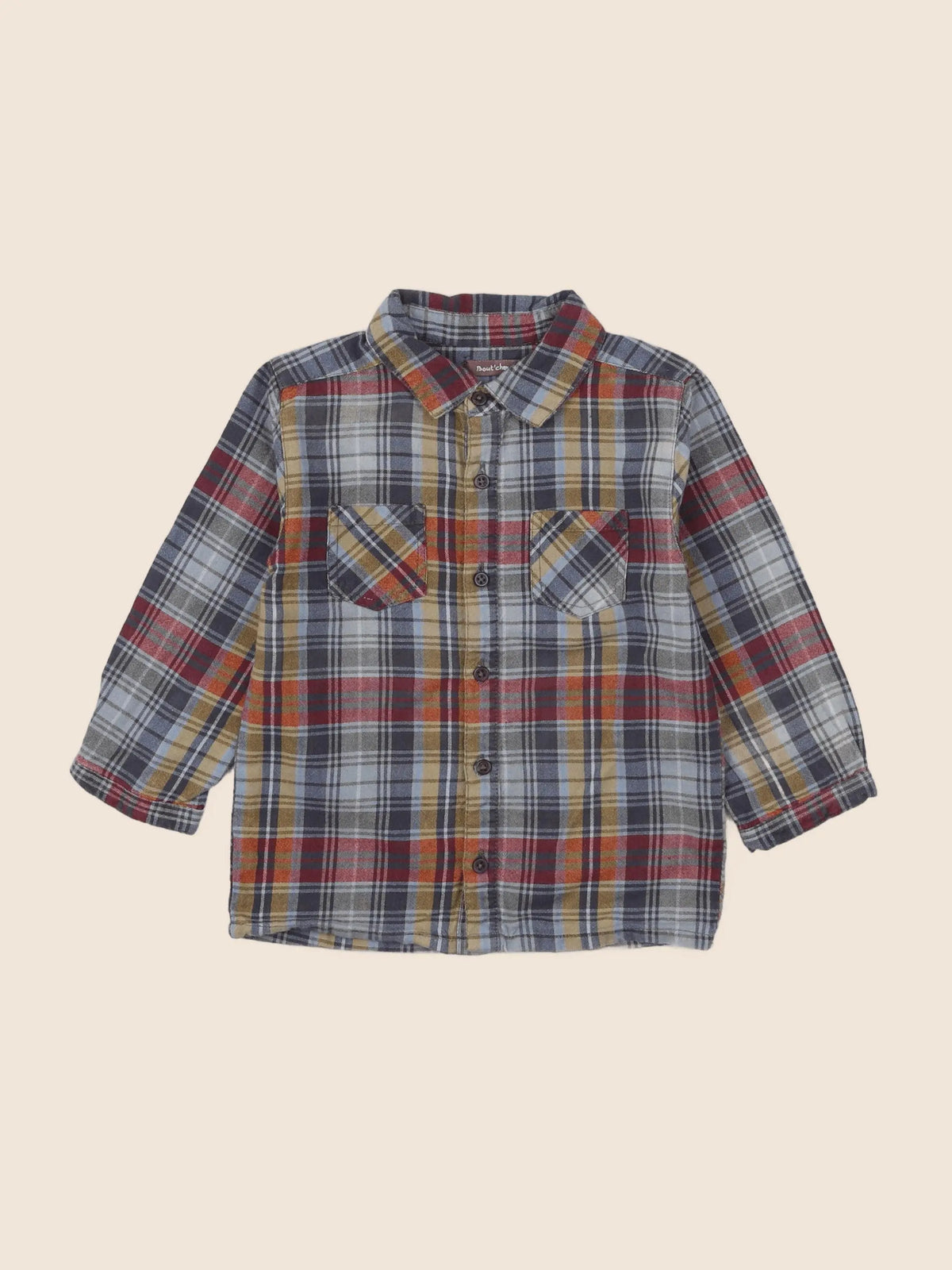Boutchou - chemise bleu - 18 mois