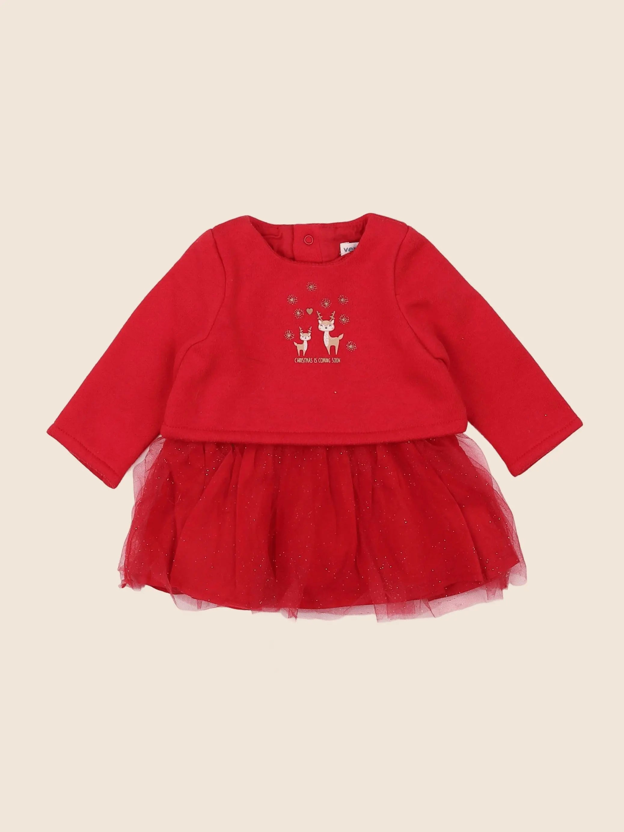 Vertbaudet - robe rouge - 3 mois