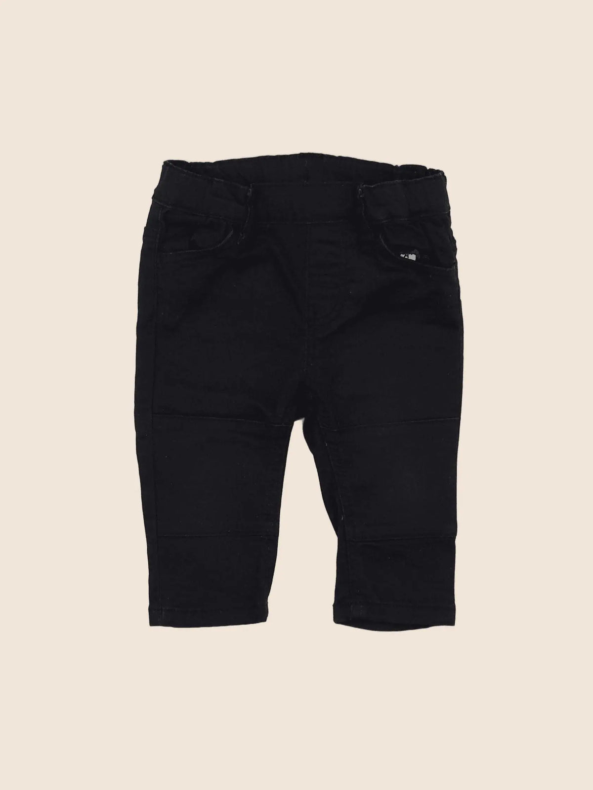 H&M - jegging noir - 6 mois