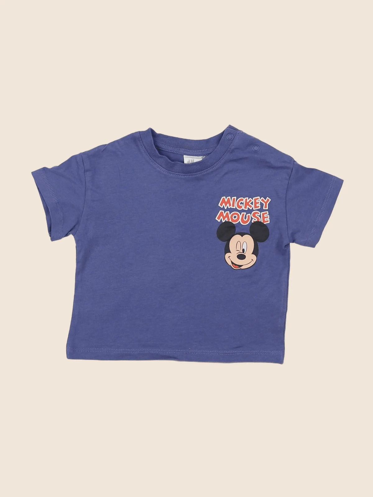 H&M - tee-shirt bleu - 3/6 mois