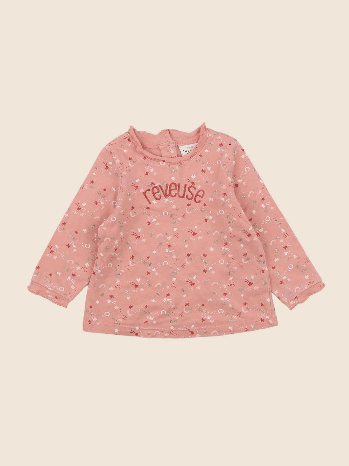 Tape à l'oeil - tee-shirt rose - 6 mois