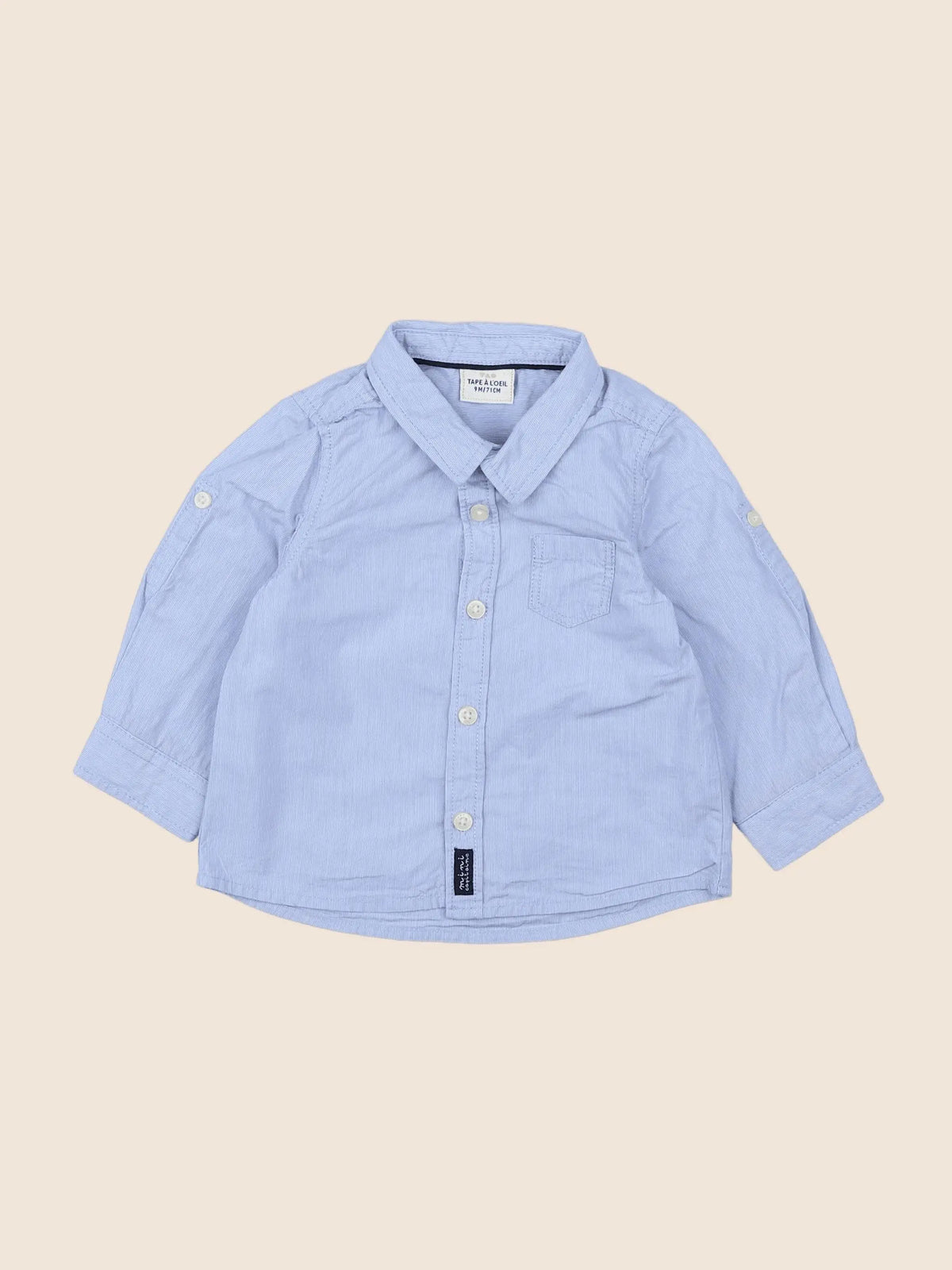 Tape à l'oeil - chemise bleu - 9 mois