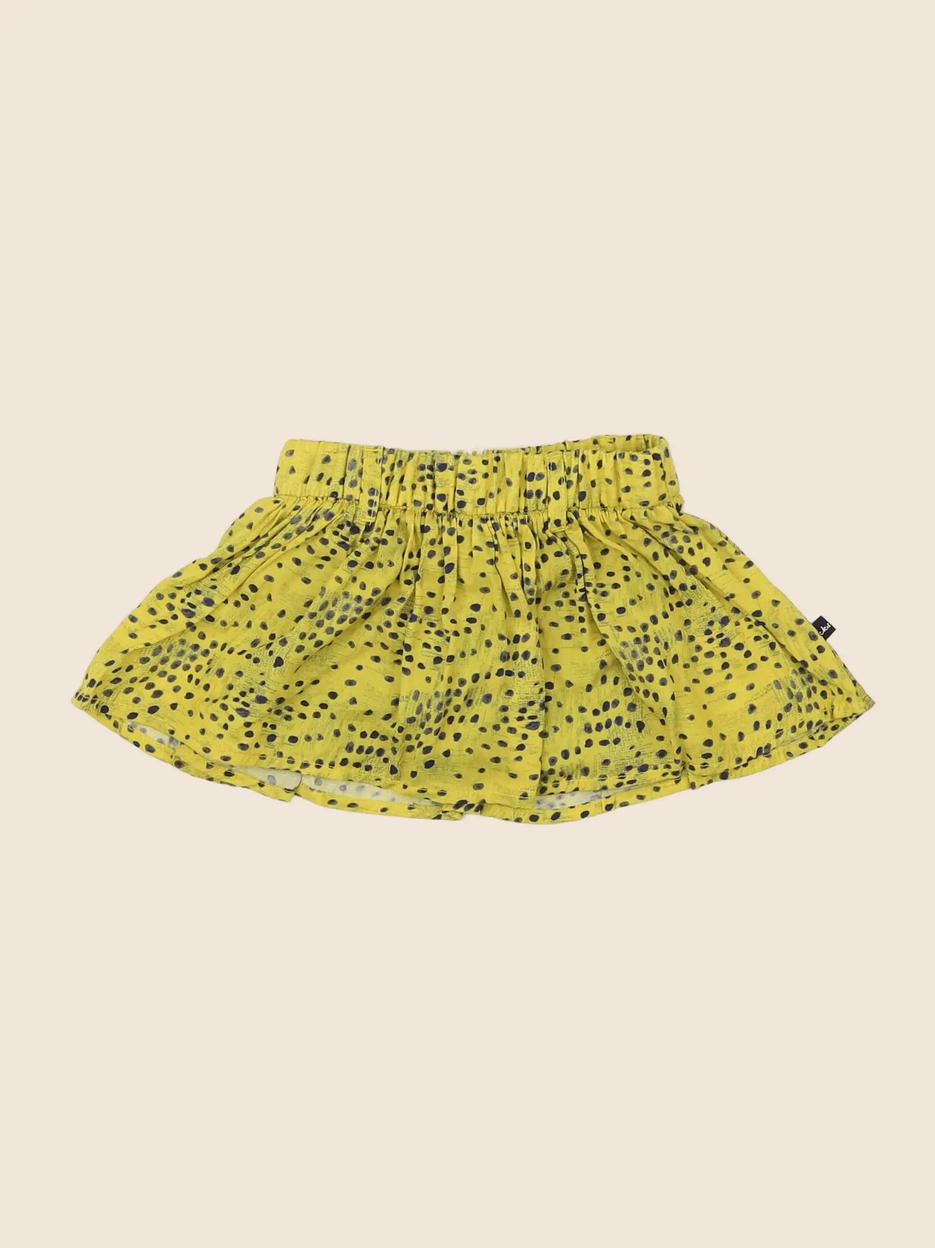 IKKS - jupe short jaune, bleu (état neuf) - 6 mois