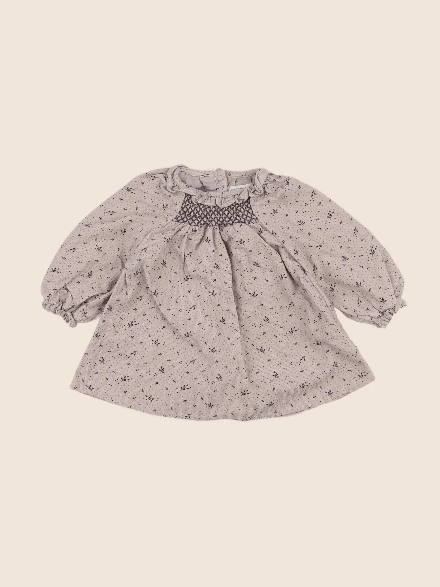 Vertbaudet - robe beige - 6 mois