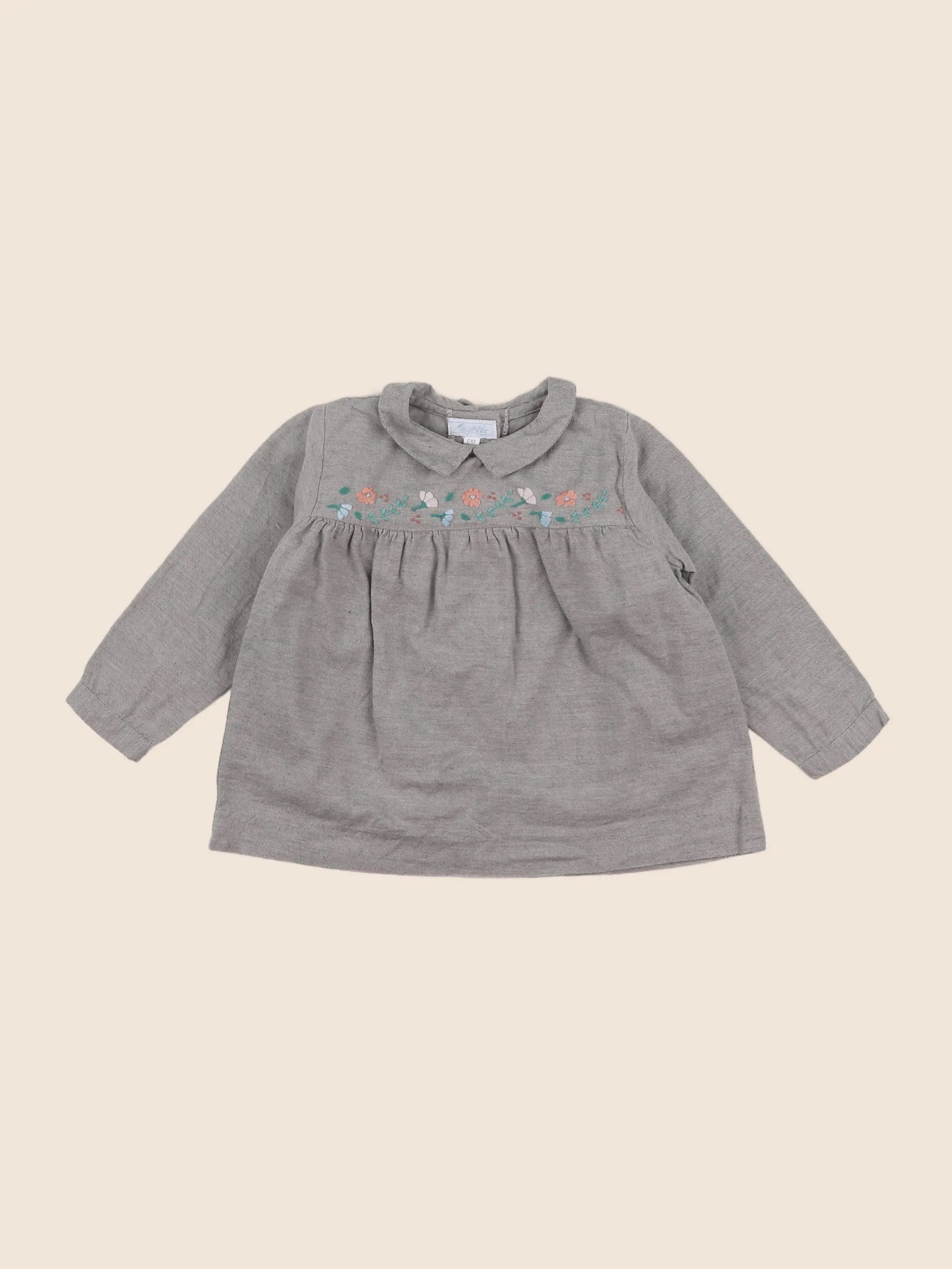 Acanthe - blouse gris - 6 mois