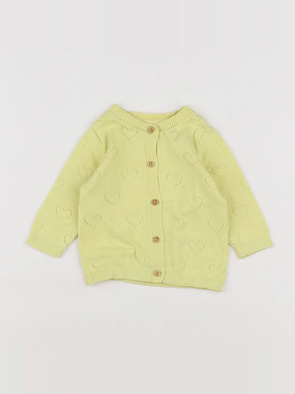 Vertbaudet - gilet jaune - 3 mois