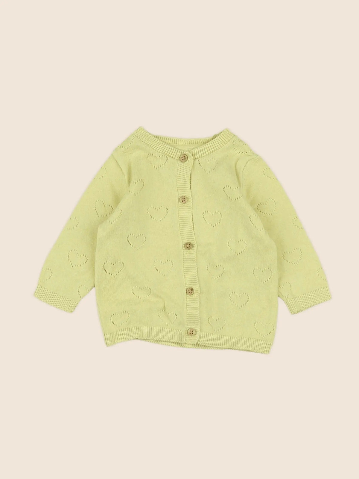 Vertbaudet - gilet jaune - 3 mois
