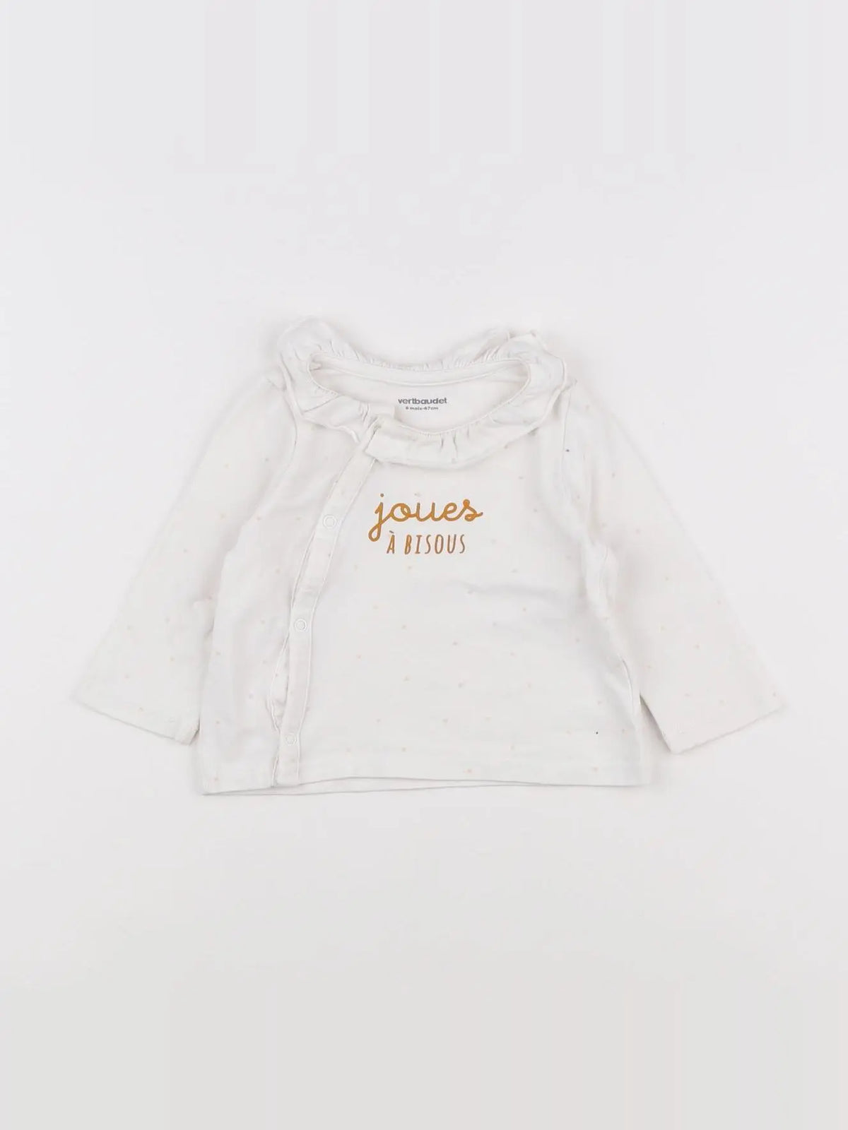 Vertbaudet - tee-shirt blanc - 6 mois