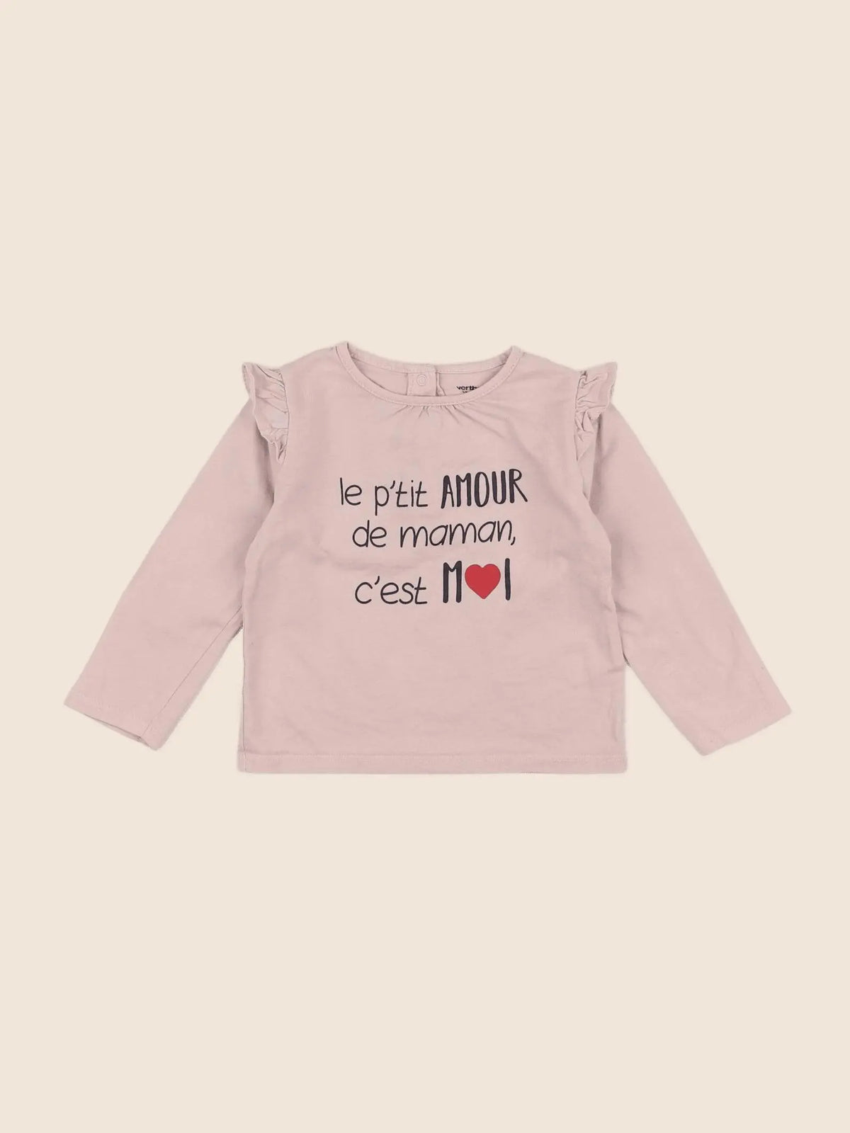 Vertbaudet - tee-shirt rose - 18 mois