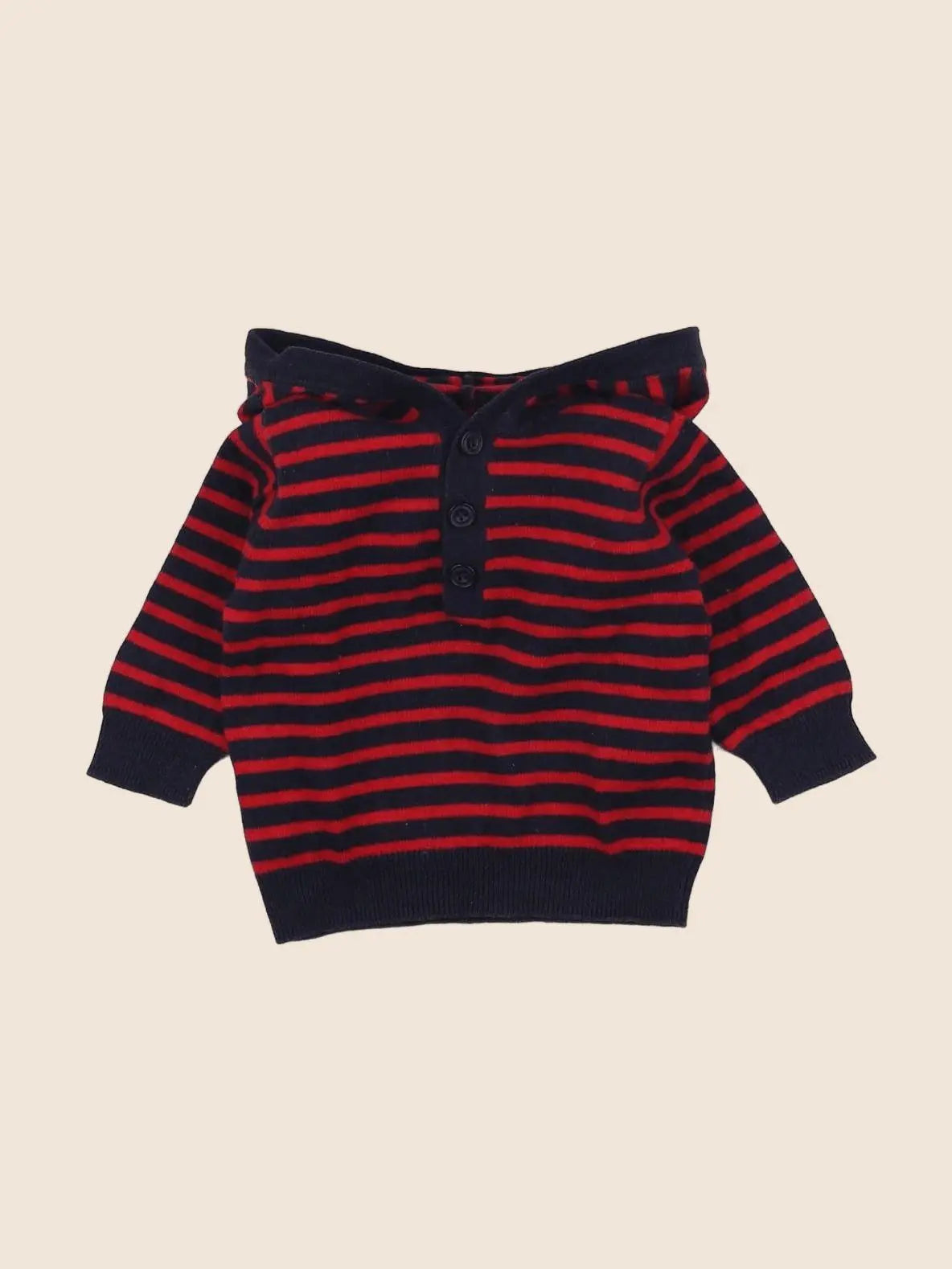 Jacadi - pull rouge - 6 mois