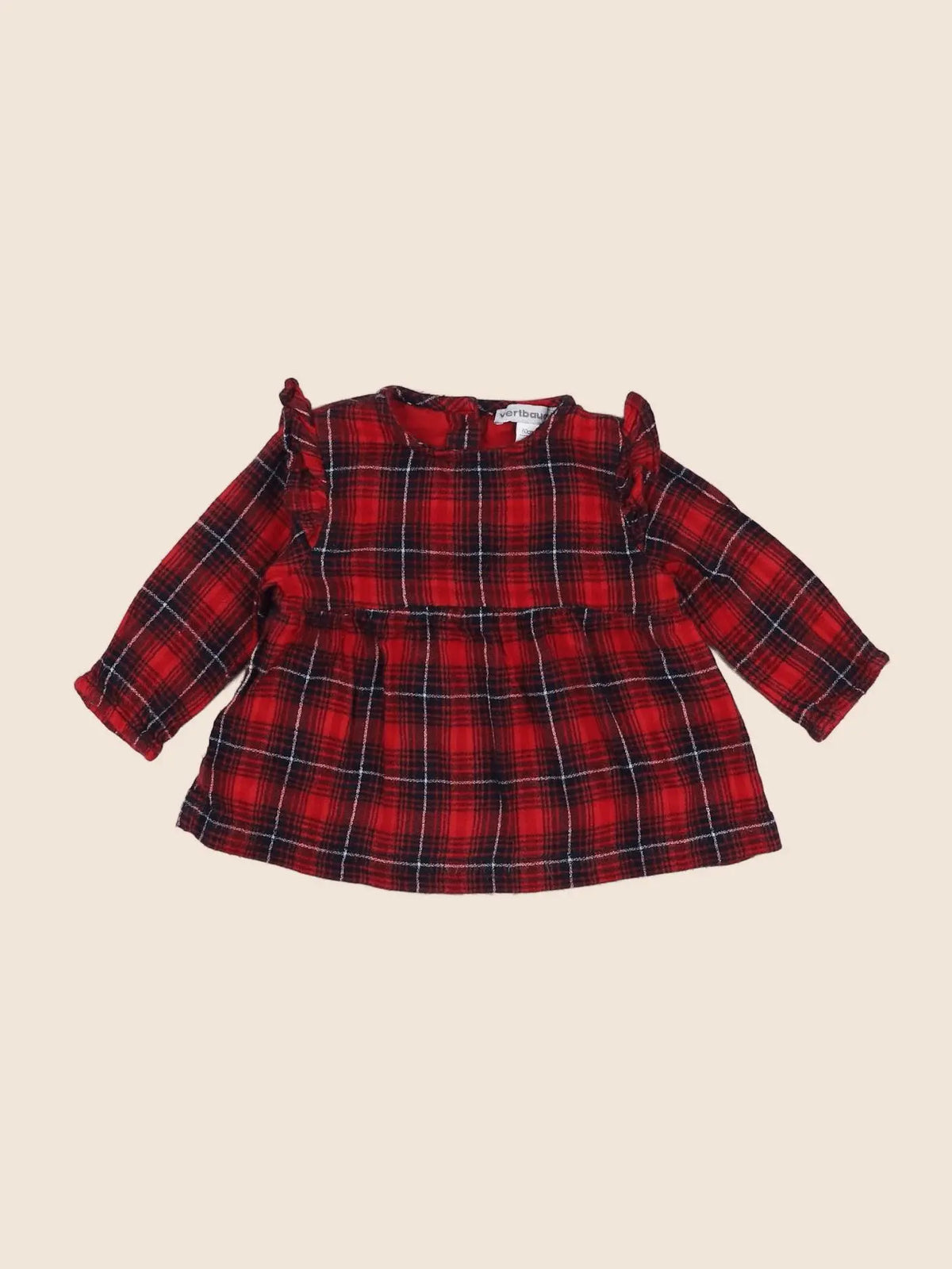 Vertbaudet - blouse rouge - 3 mois