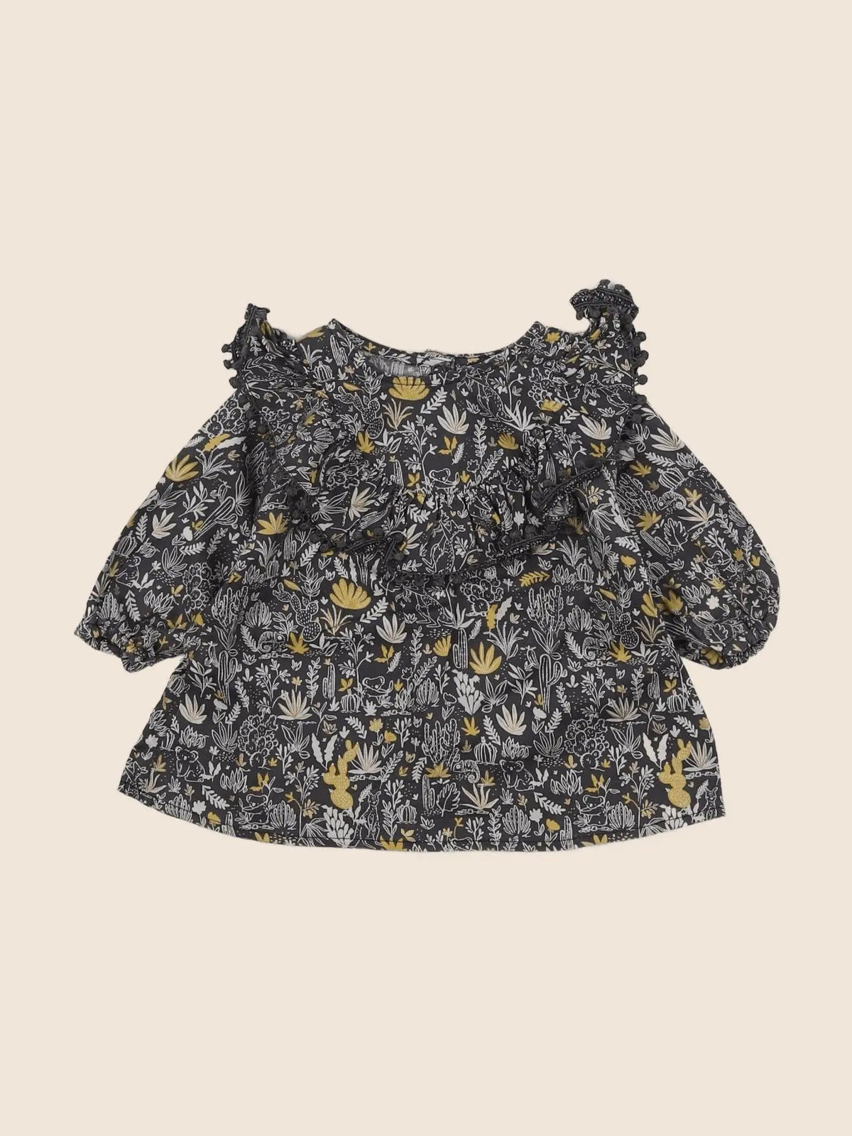Tape à l'oeil - robe noir, jaune - 3 mois