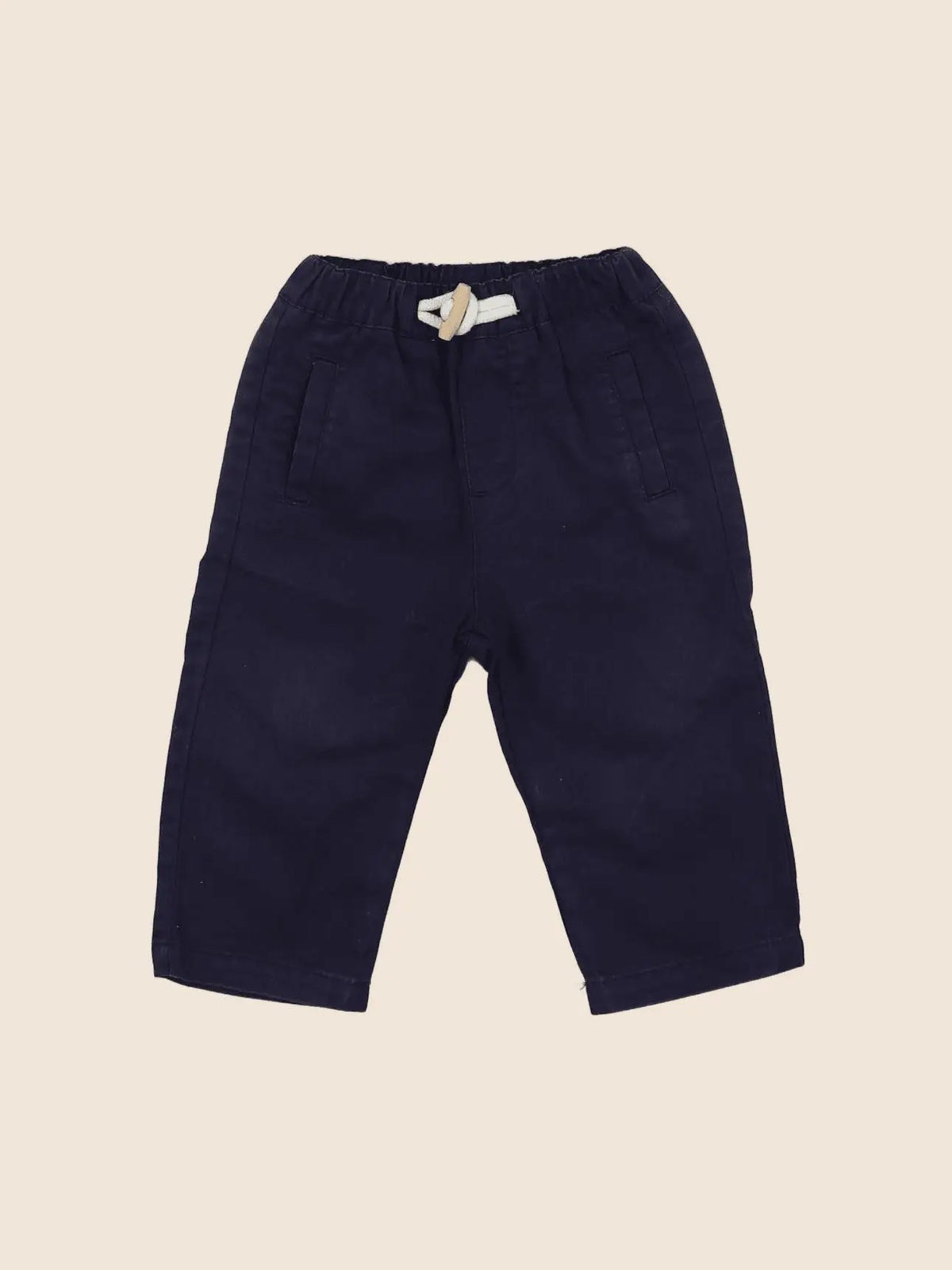 Natalys - pantalon bleu - 12 mois
