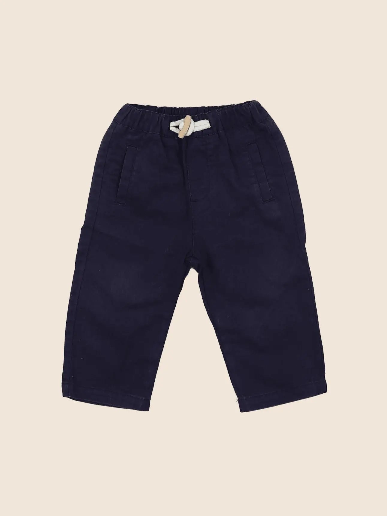 Natalys - pantalon bleu - 12 mois