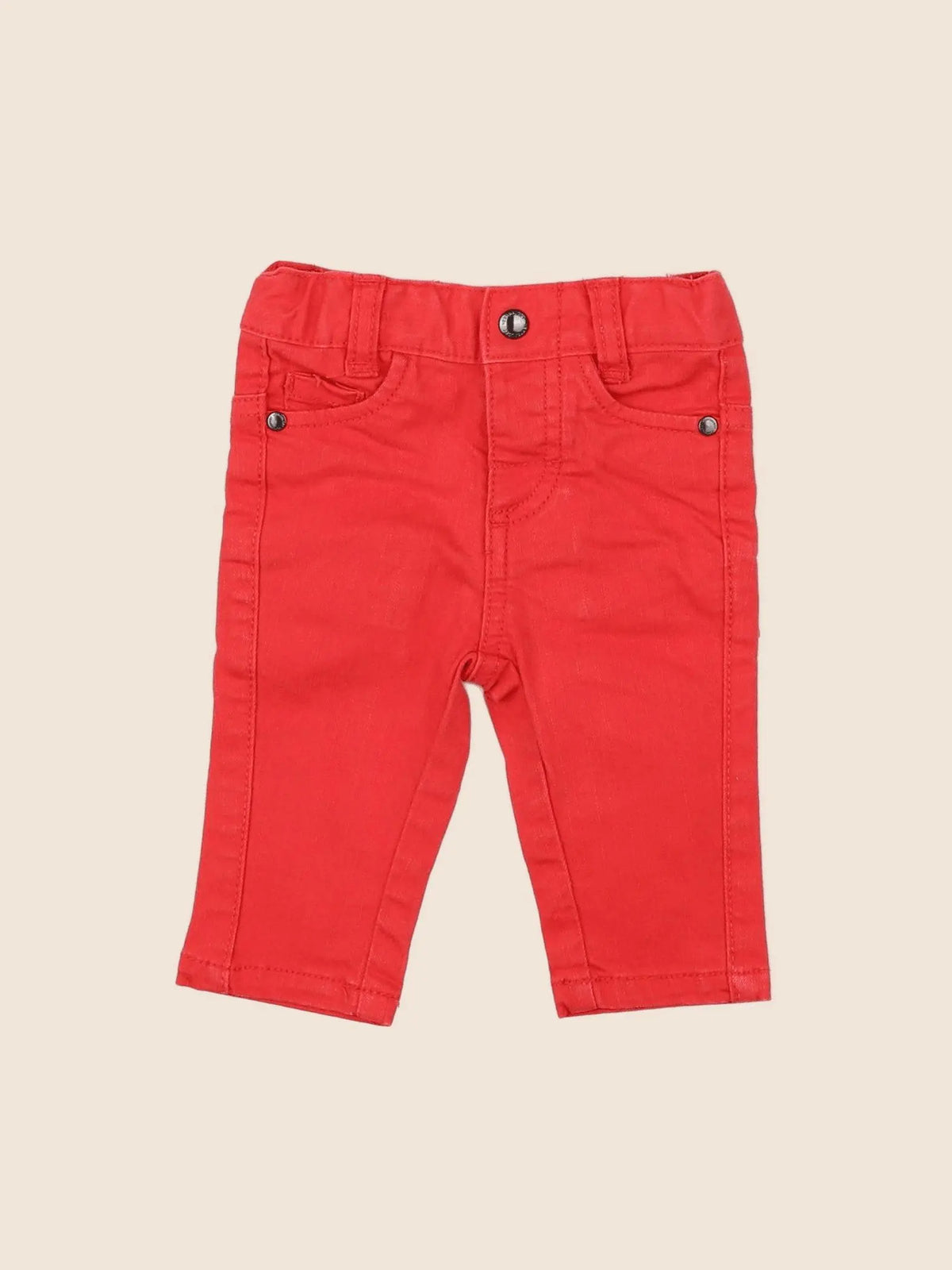 Vertbaudet - pantalon rouge - 3 mois