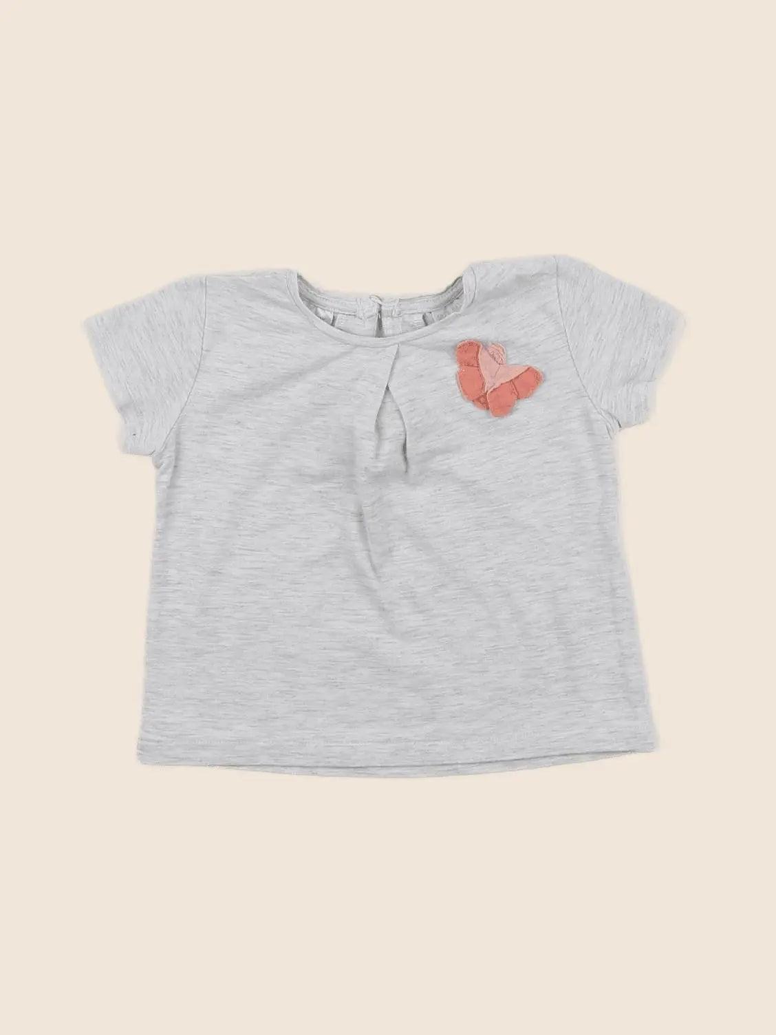 Zara - tee-shirt gris - 3/6 mois