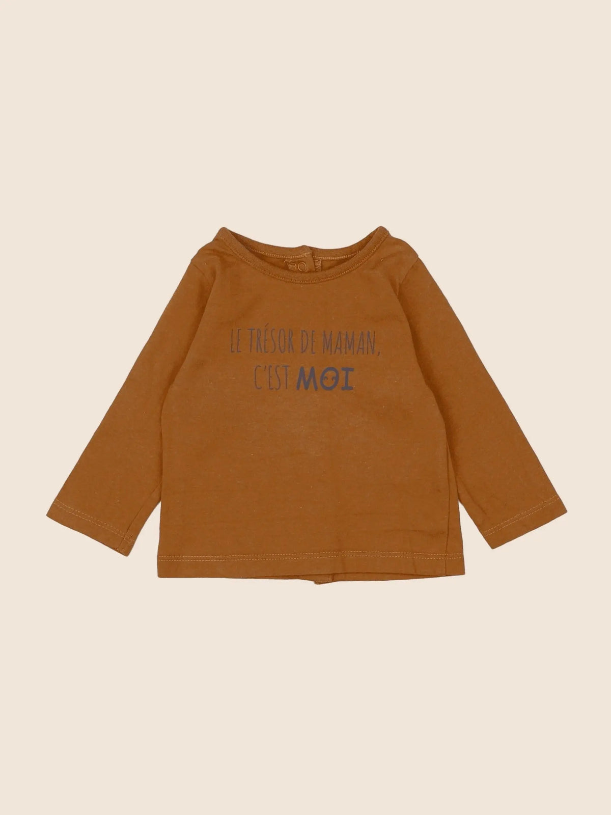Vertbaudet - tee-shirt marron - 3 mois