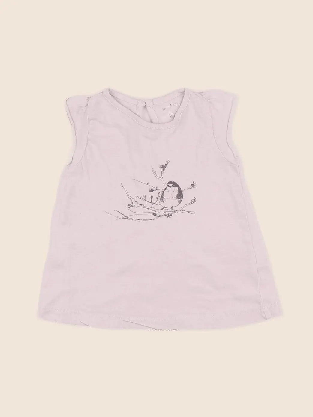 Boutchou - tee-shirt rose, argent - 6 mois