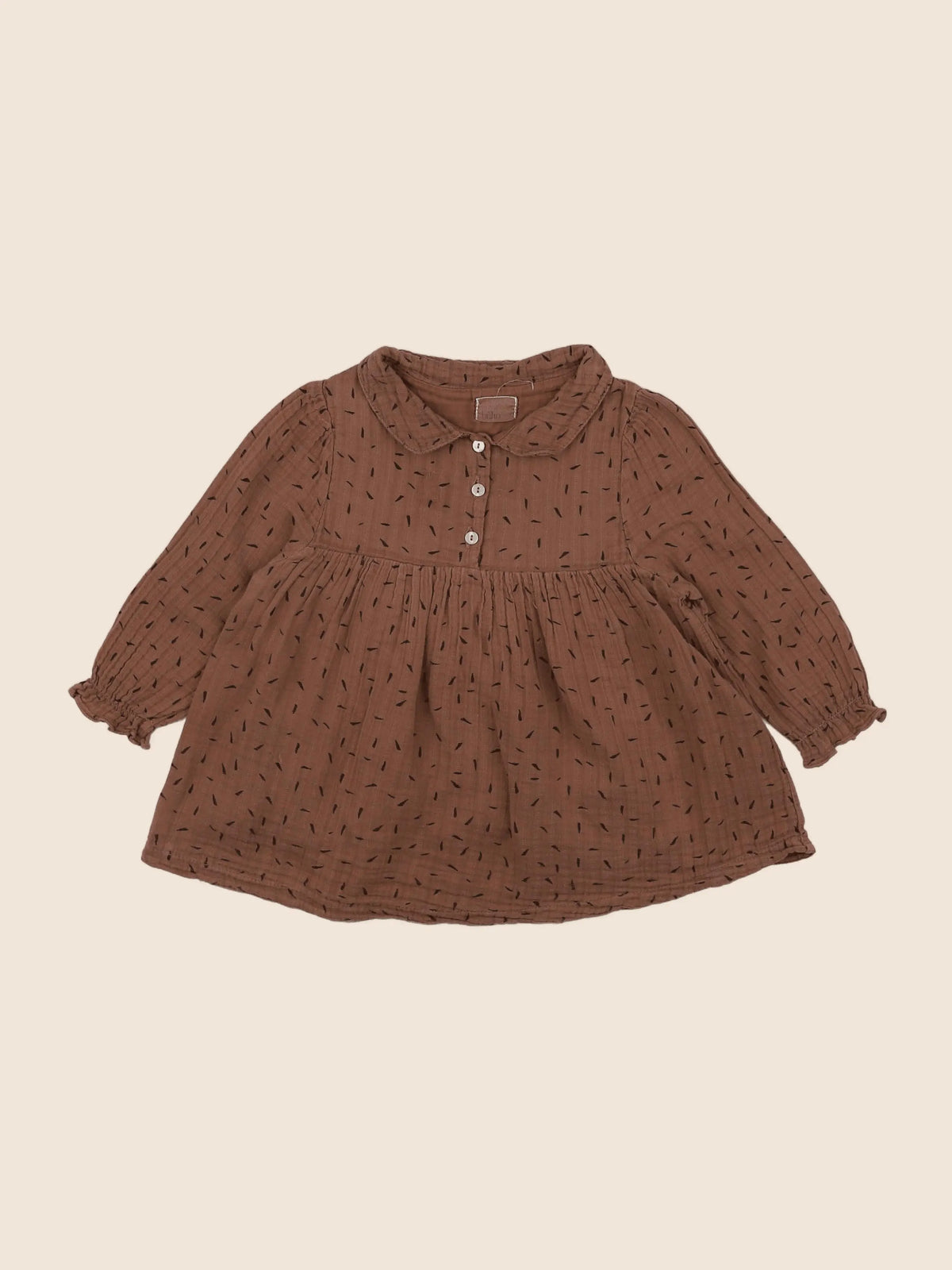 Buho - robe marron - 6/9 mois