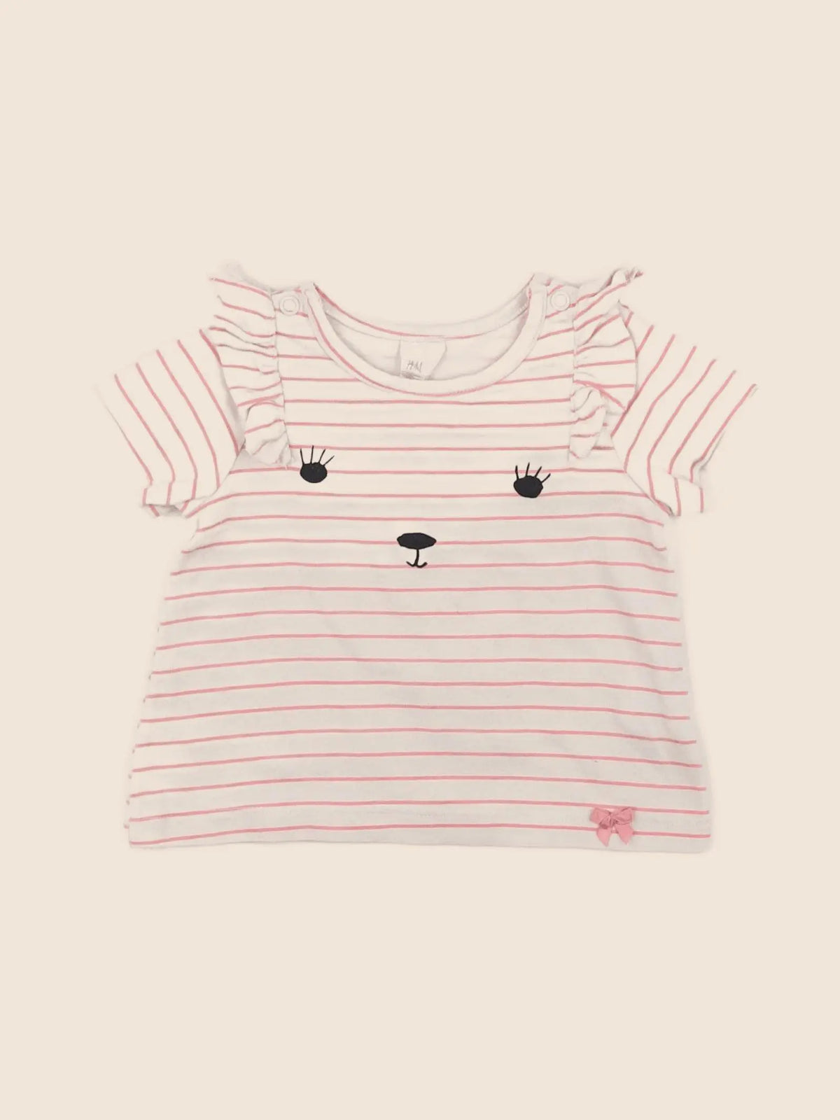 H&M - tee-shirt rose - 3 mois