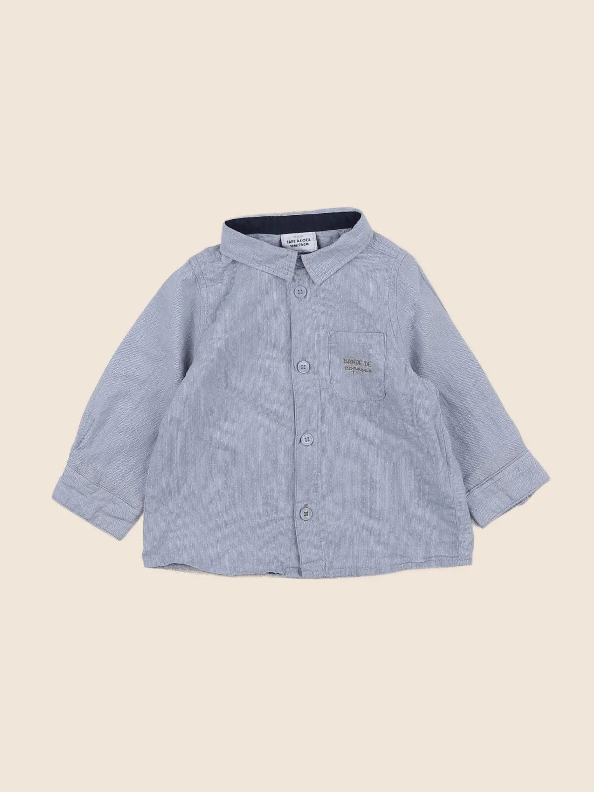 Tape à l'oeil - chemise bleu - 12 mois