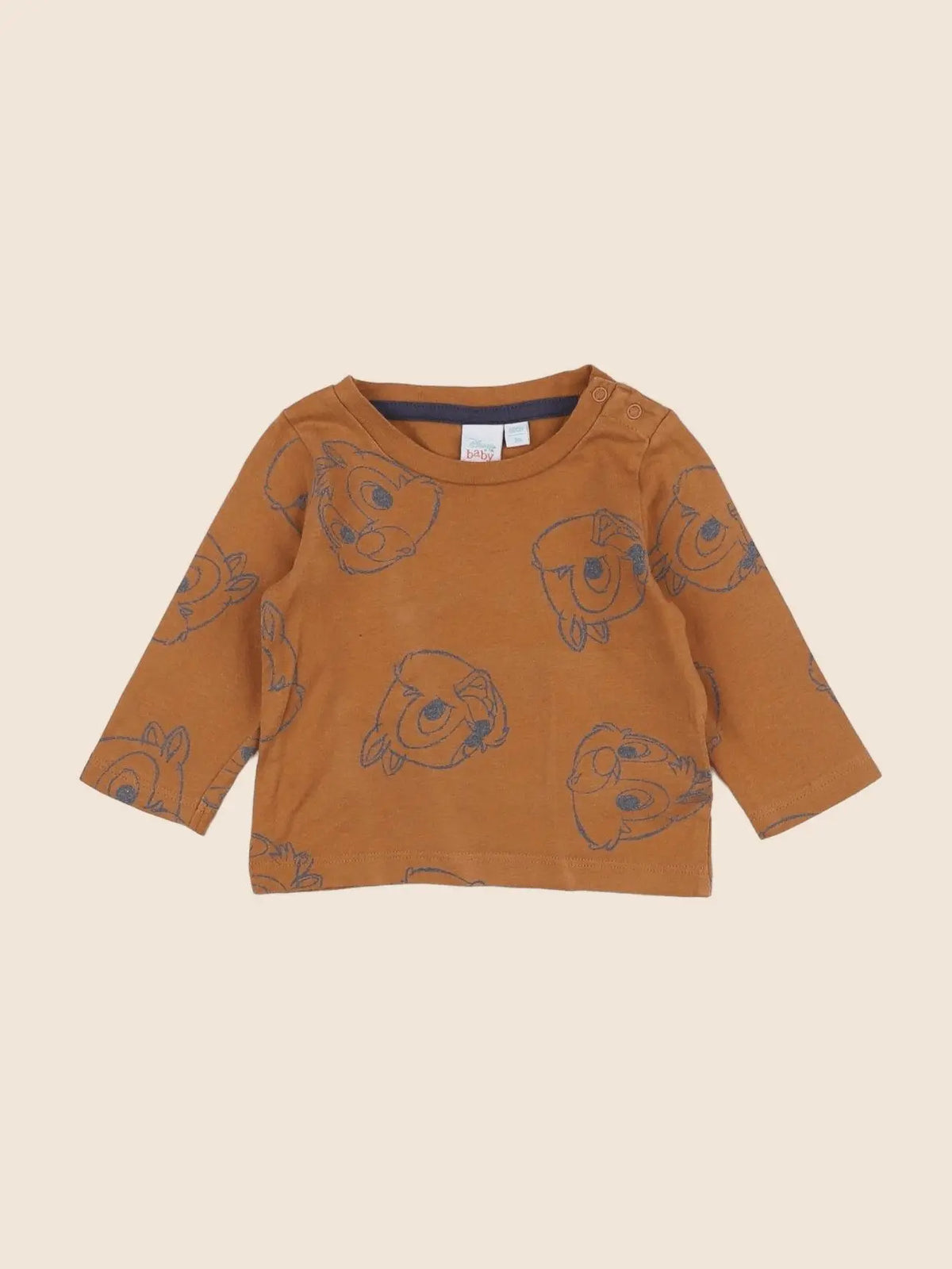 Vertbaudet - tee-shirt marron - 3 mois