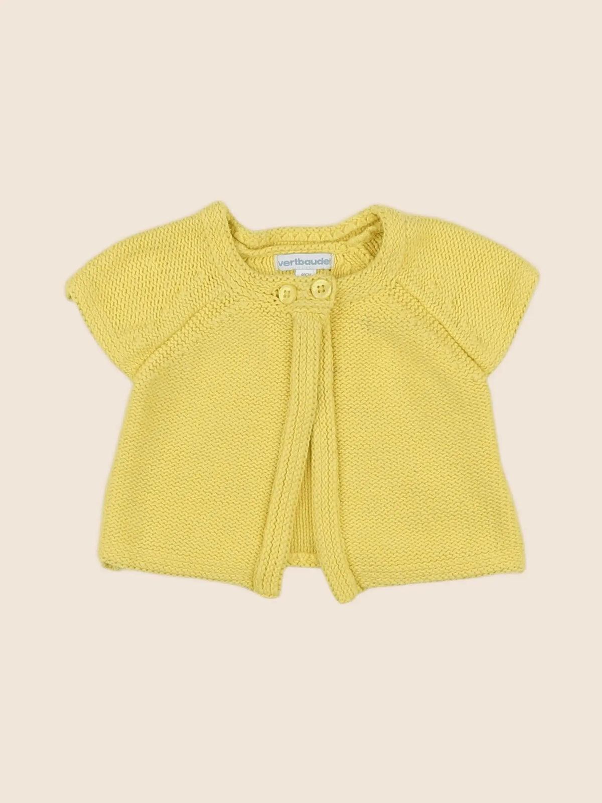 Vertbaudet - gilet jaune - 3 mois
