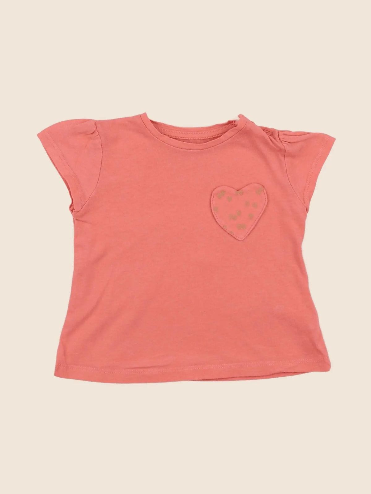 Vertbaudet - tee-shirt orange - 12 mois