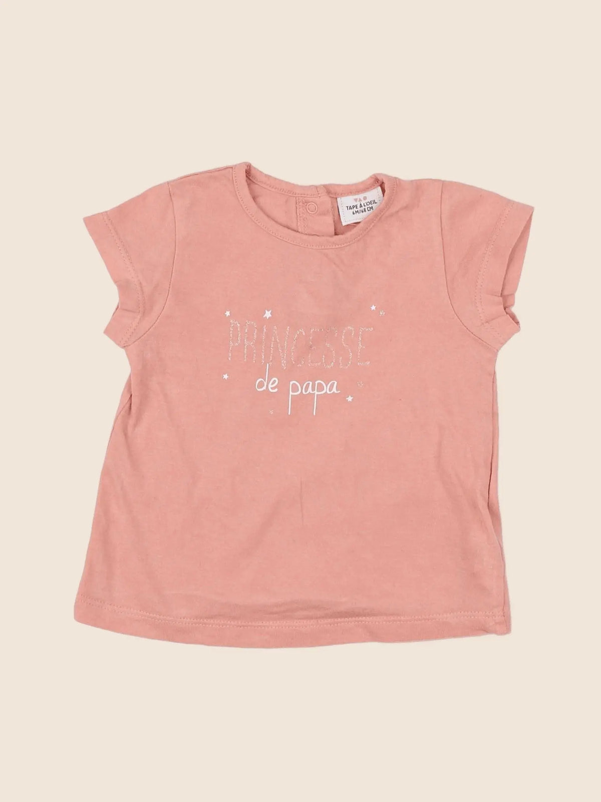 Tape à l'oeil - tee-shirt rose - 6 mois