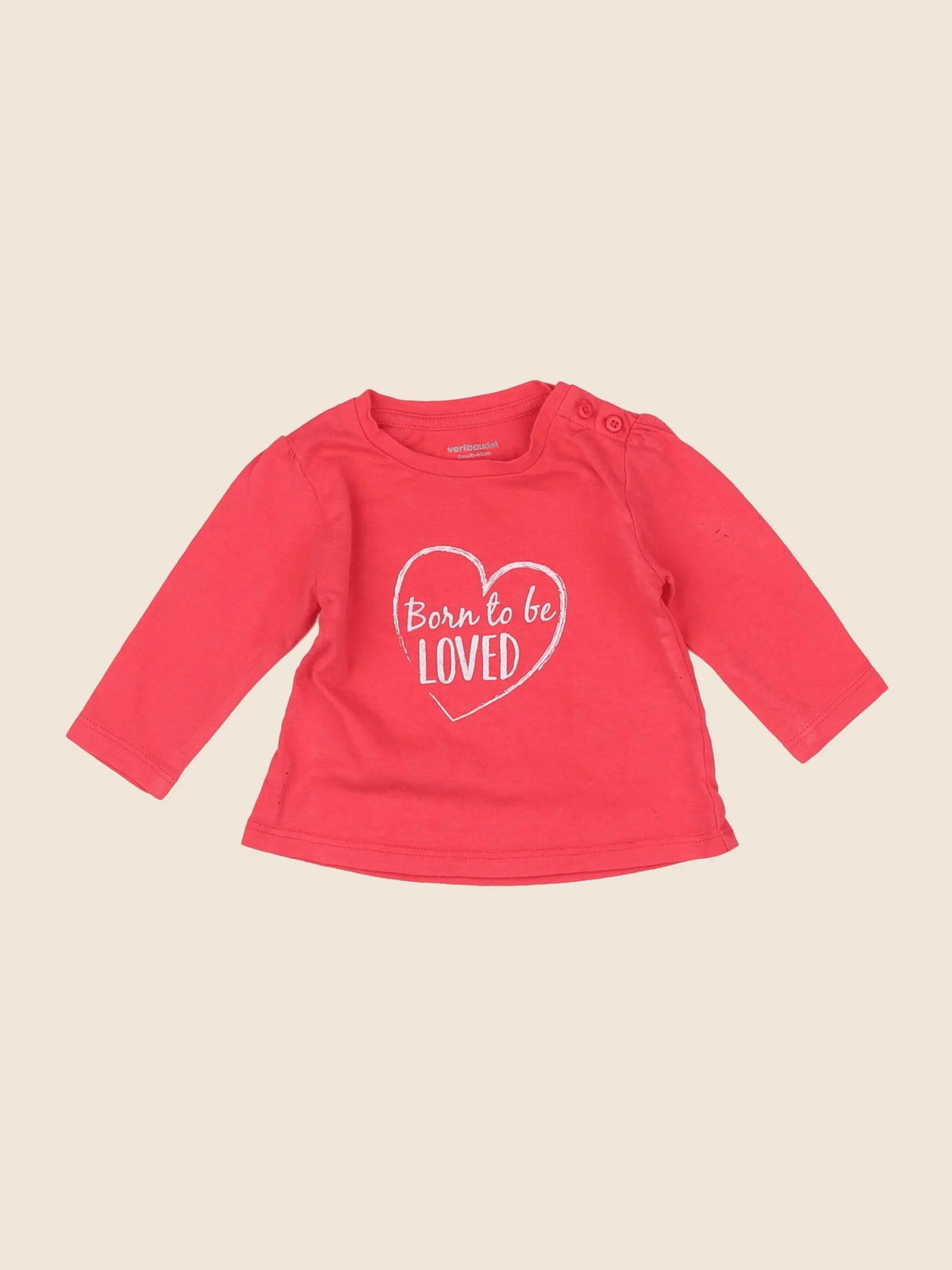Vertbaudet - tee-shirt rose - 3 mois