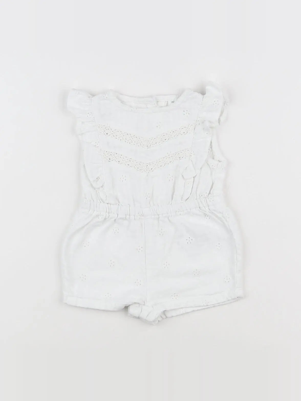 Vertbaudet - combinaison blanc - 6 mois