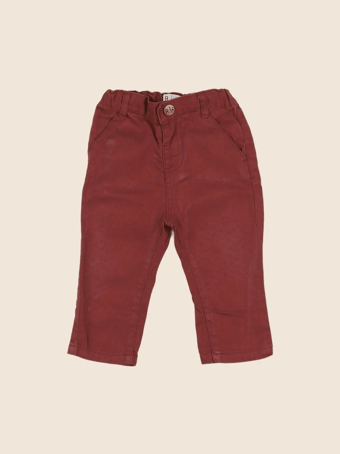 La Redoute - pantalon rouge - 12 mois