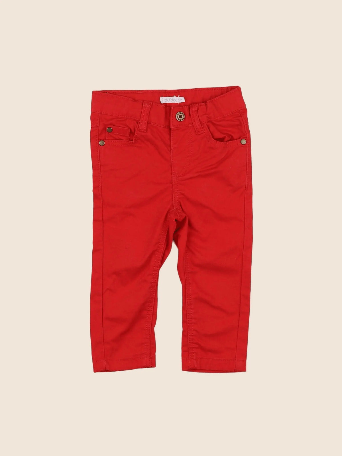 Boutchou - pantalon rouge - 6 mois