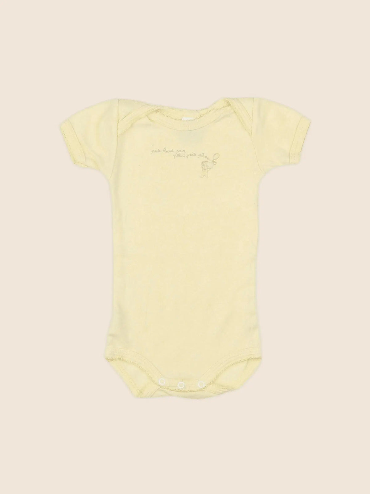 Petit Bateau - body jaune - 3 mois