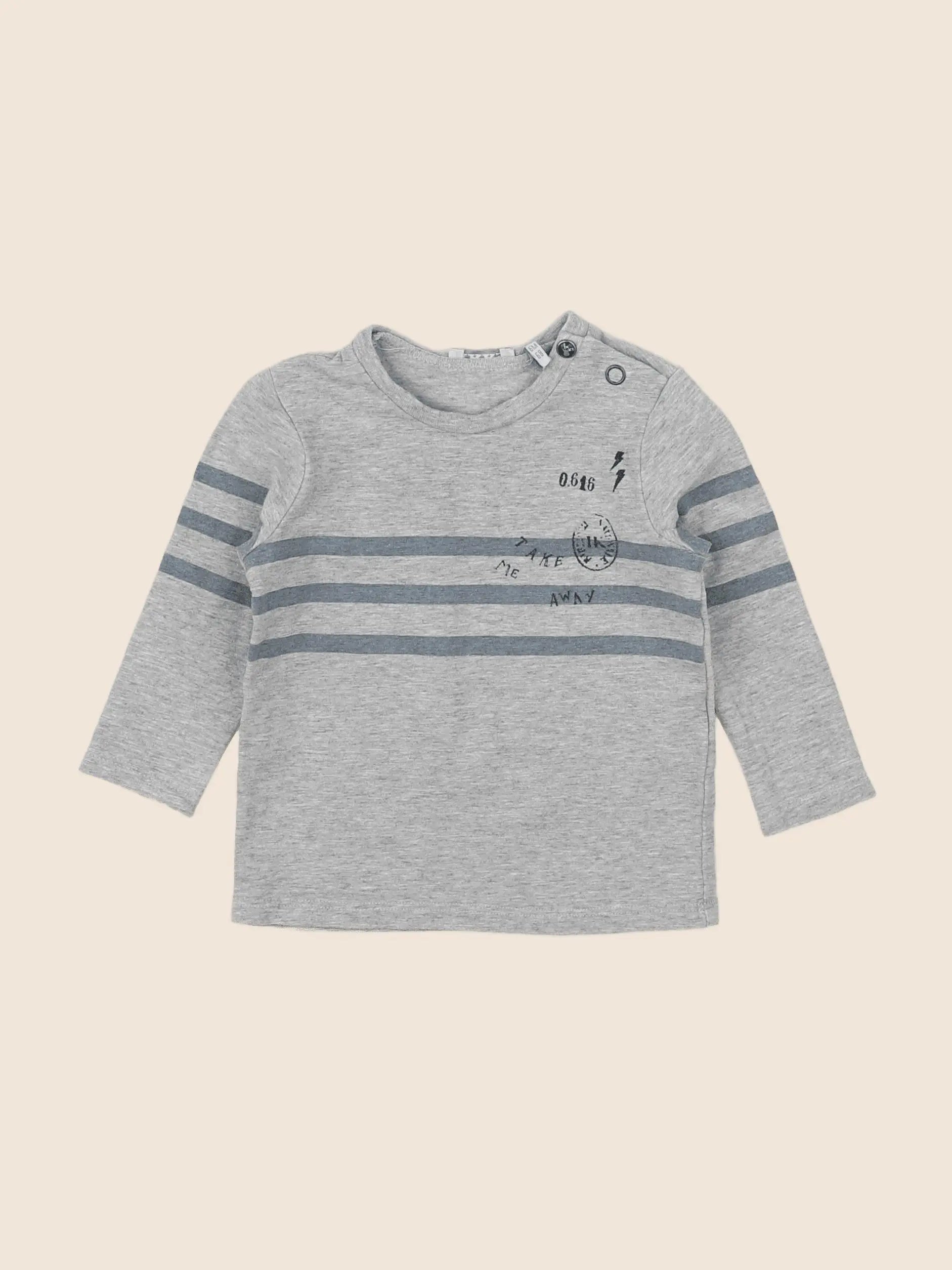 IKKS - tee-shirt gris - 6 mois