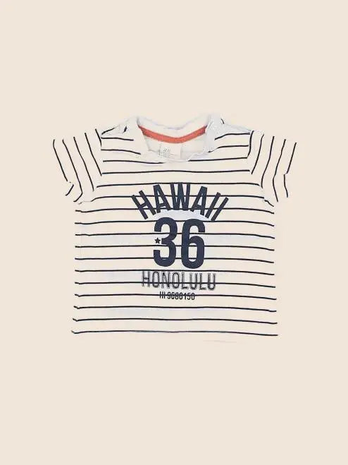 H&M - tee-shirt bleu - 3 mois