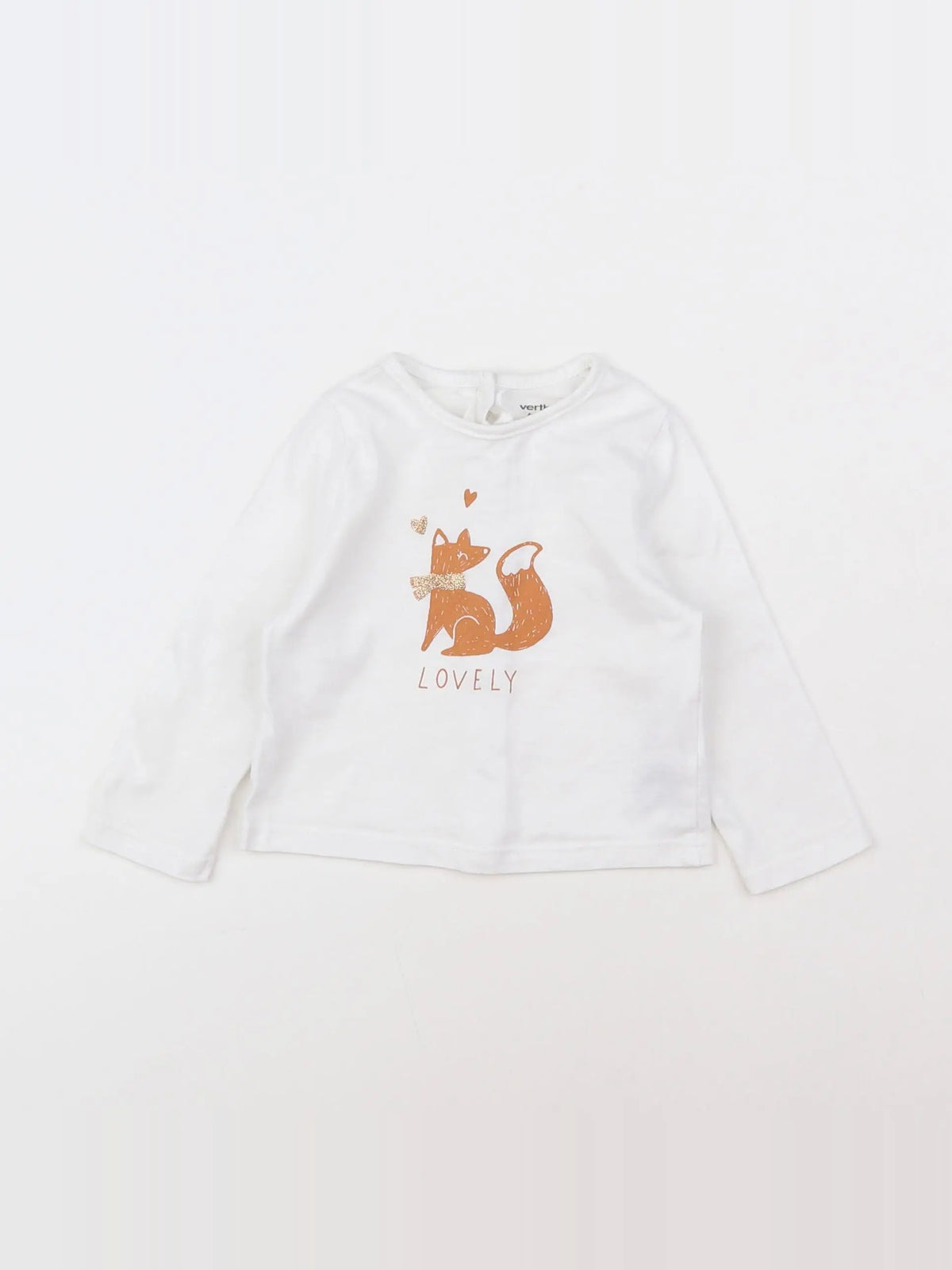 Vertbaudet - tee-shirt blanc - 6 mois