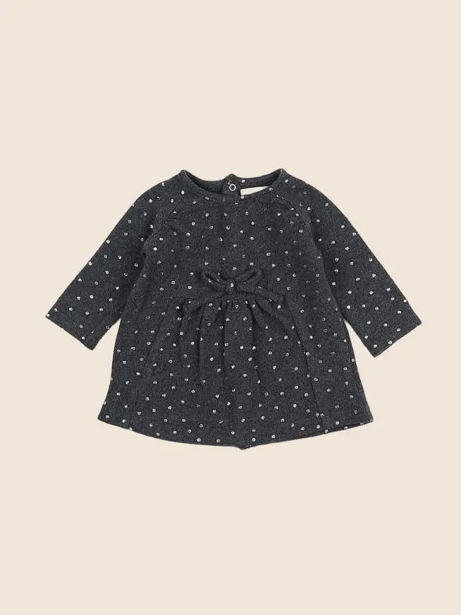 Vertbaudet - robe gris, or - 3 mois
