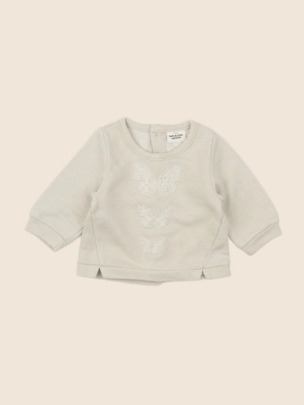 Tape à l'oeil - sweat beige - 3 mois