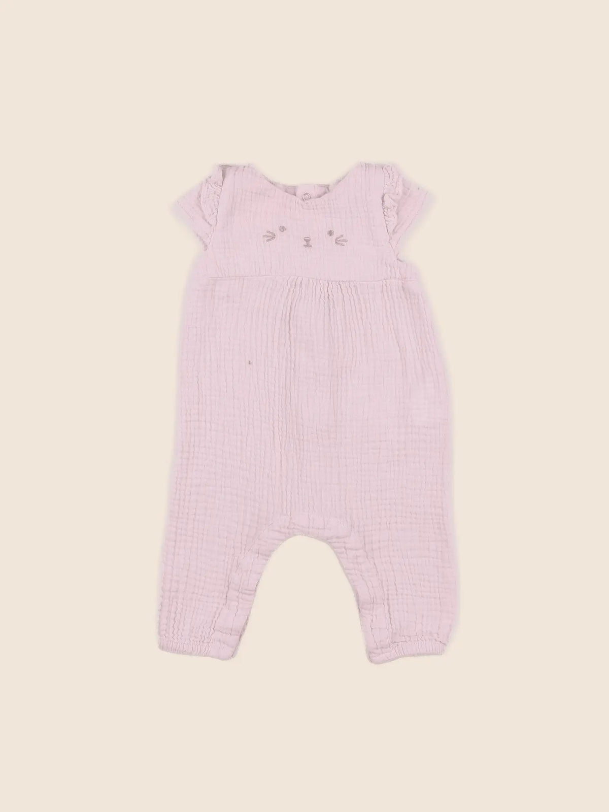 Vertbaudet - combinaison rose - 6 mois