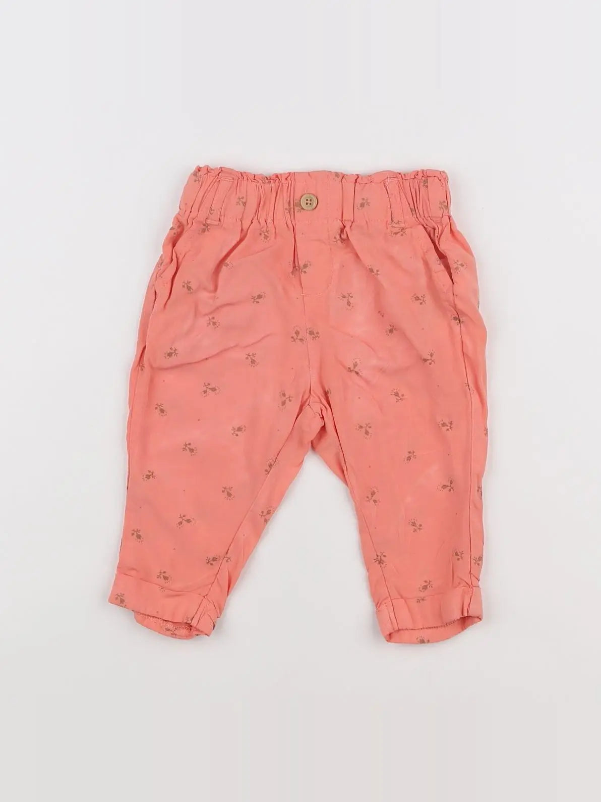 Vertbaudet - sarouel orange - 9 mois