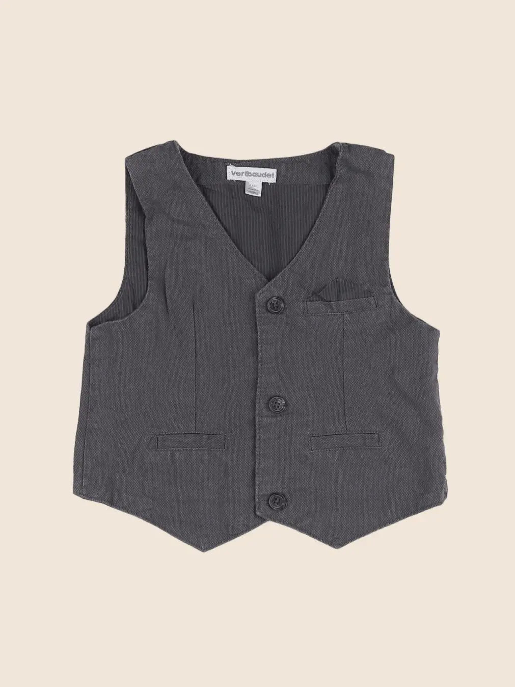 Vertbaudet - gilet gris - 18 mois