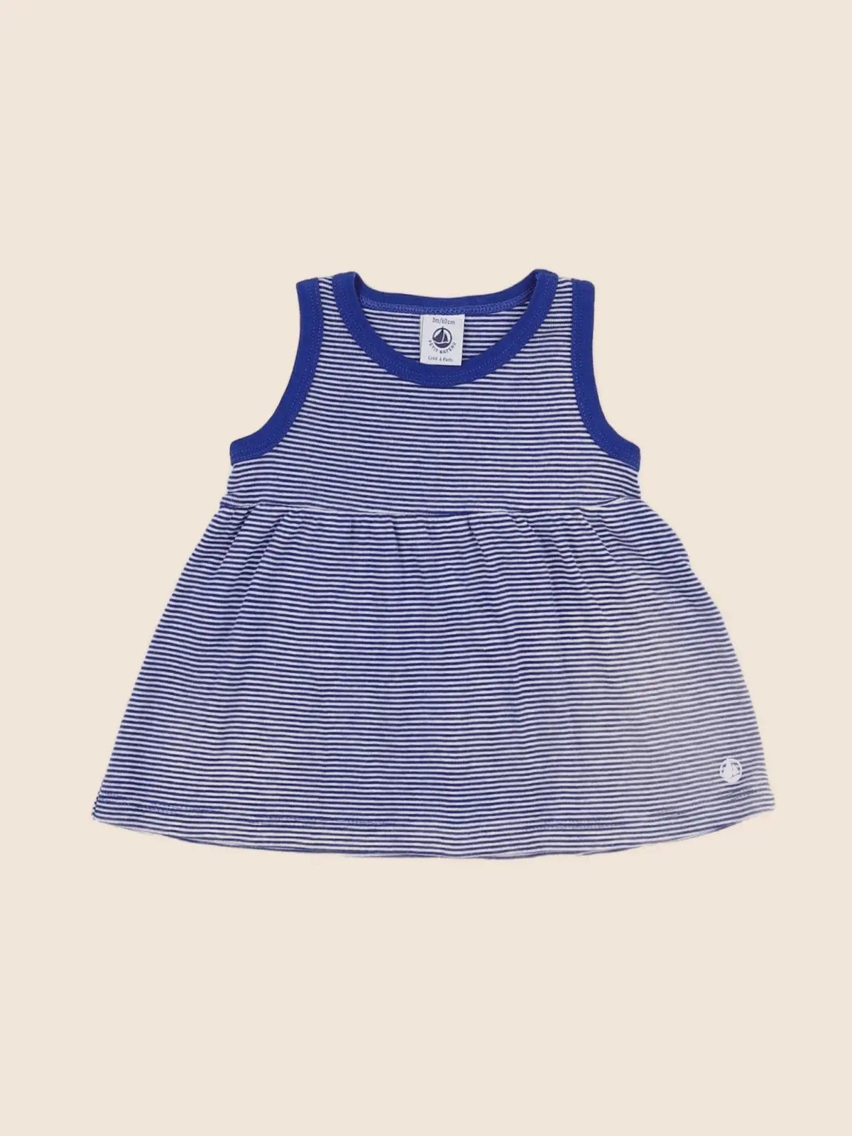 Petit Bateau - robe bleu - 3 mois