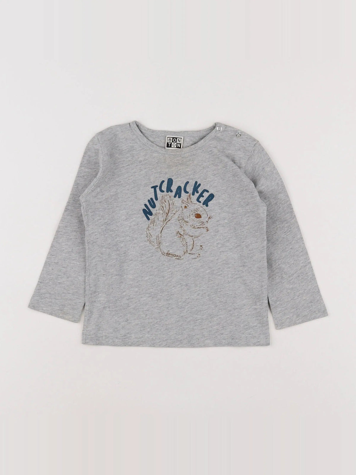 Bonton - tee-shirt gris - 12 mois