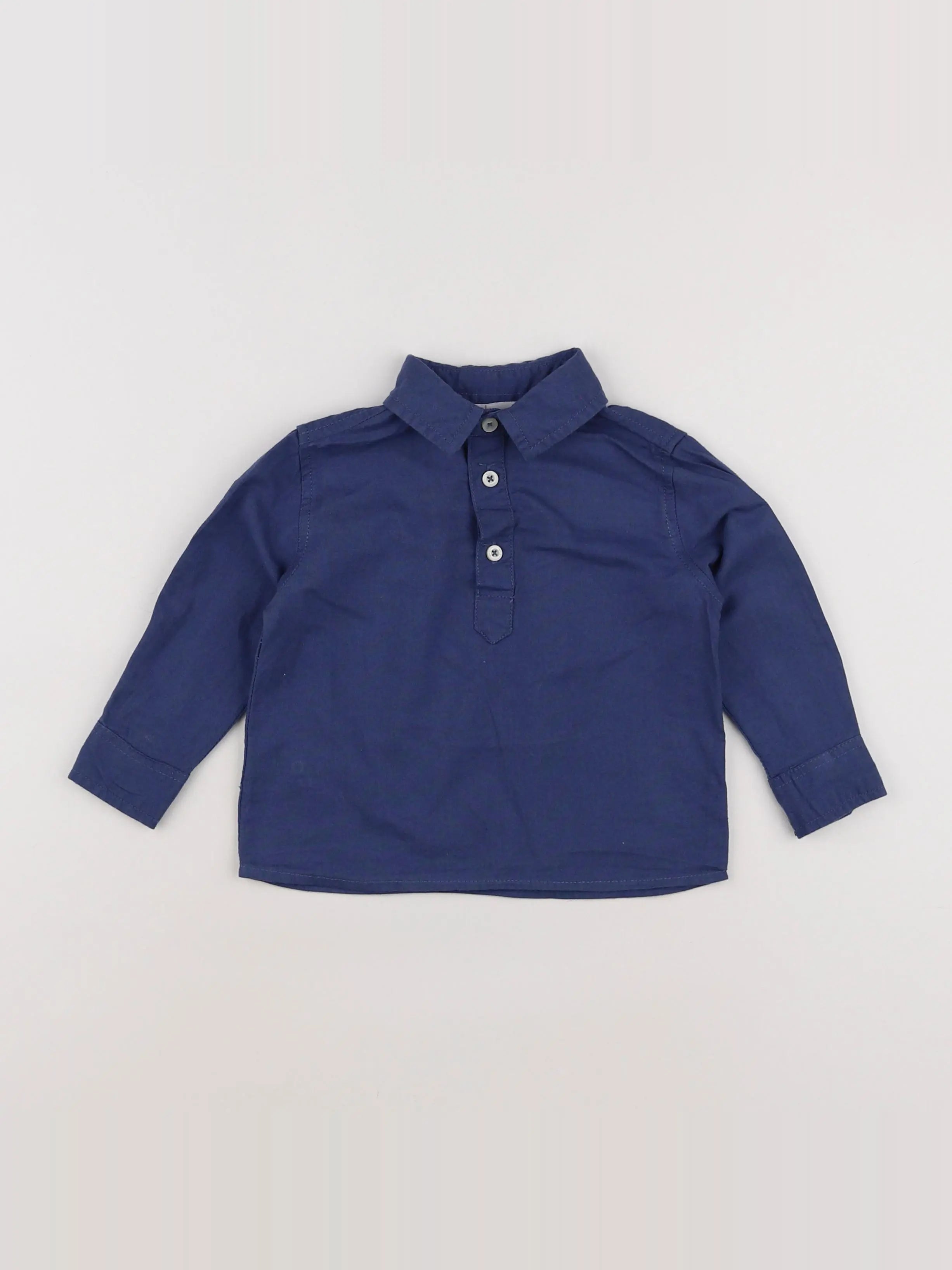 Mango - chemise bleu - 12 mois