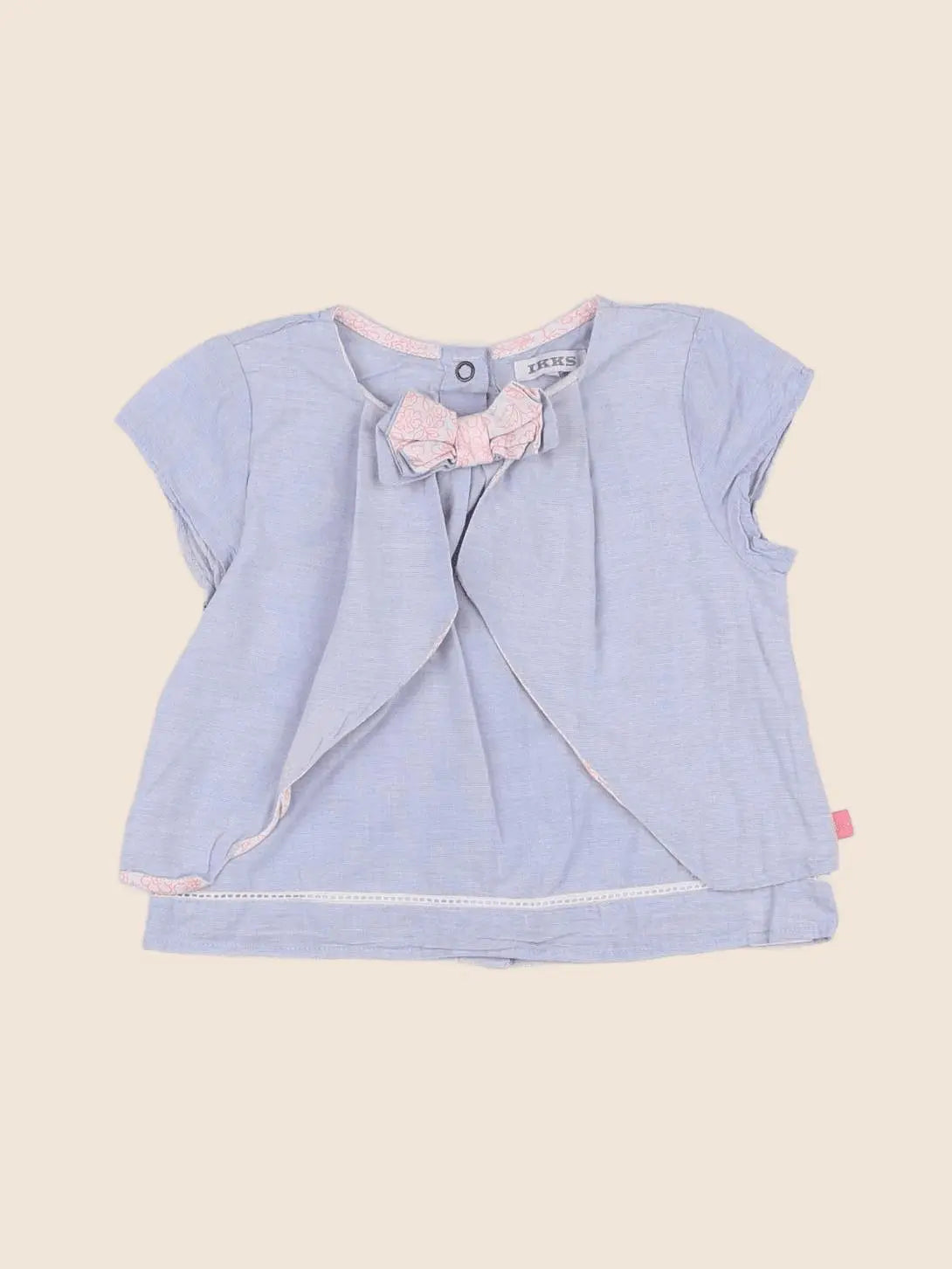IKKS - blouse bleu - 18 mois