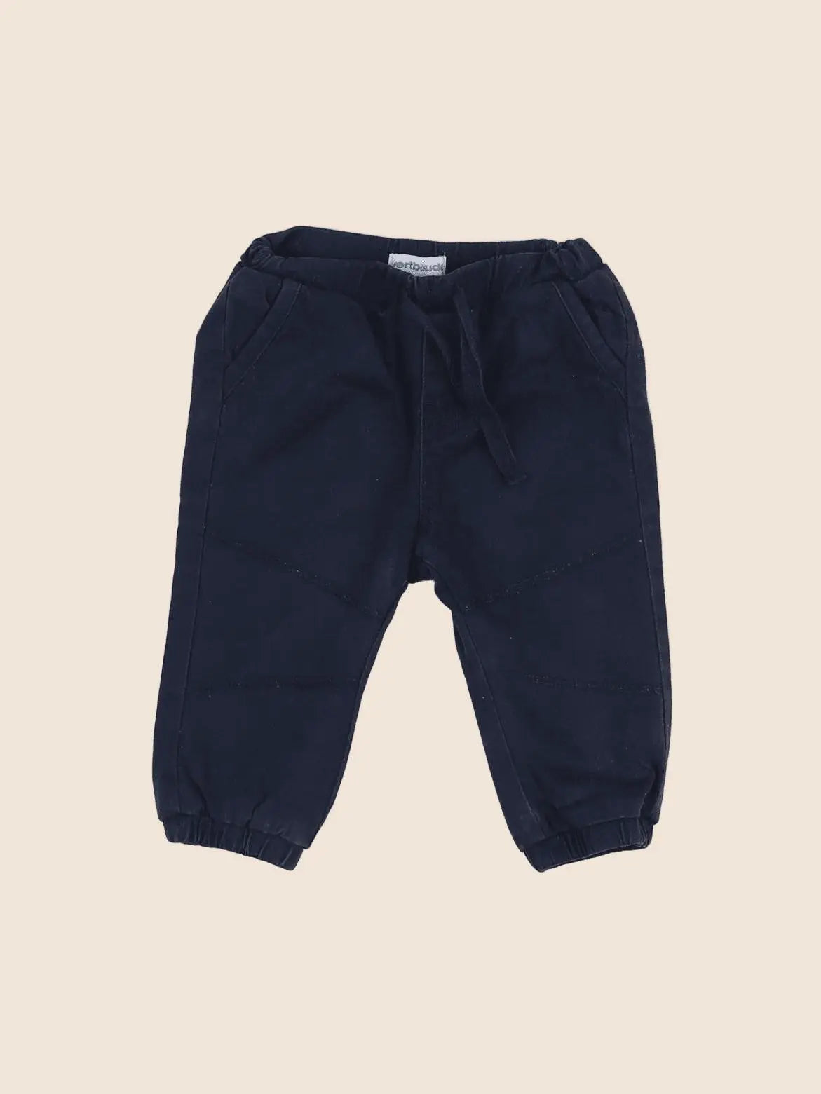 Vertbaudet - pantalon doublé bleu - 6 mois
