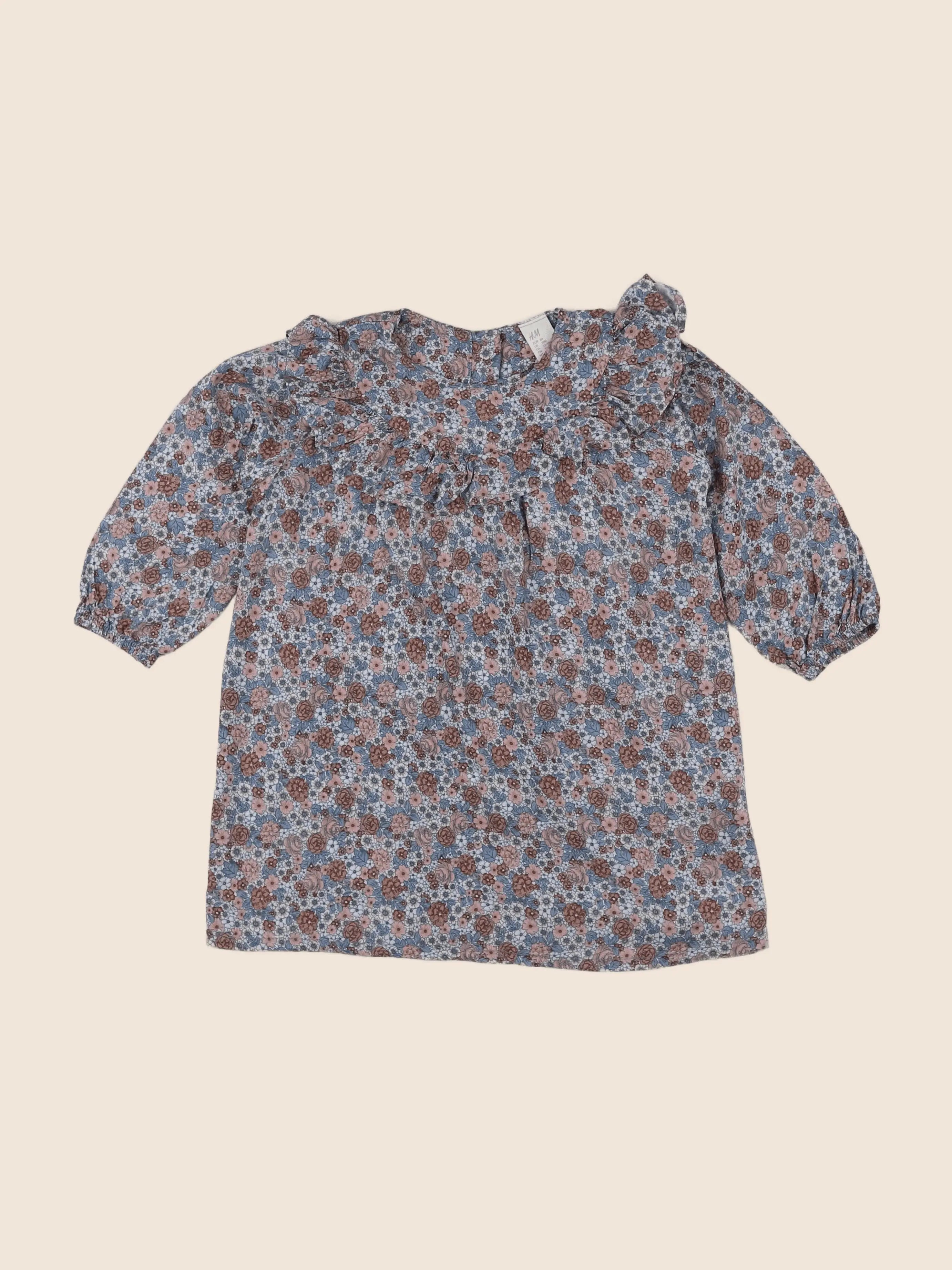 H&M - robe rose, bleu - 18 mois