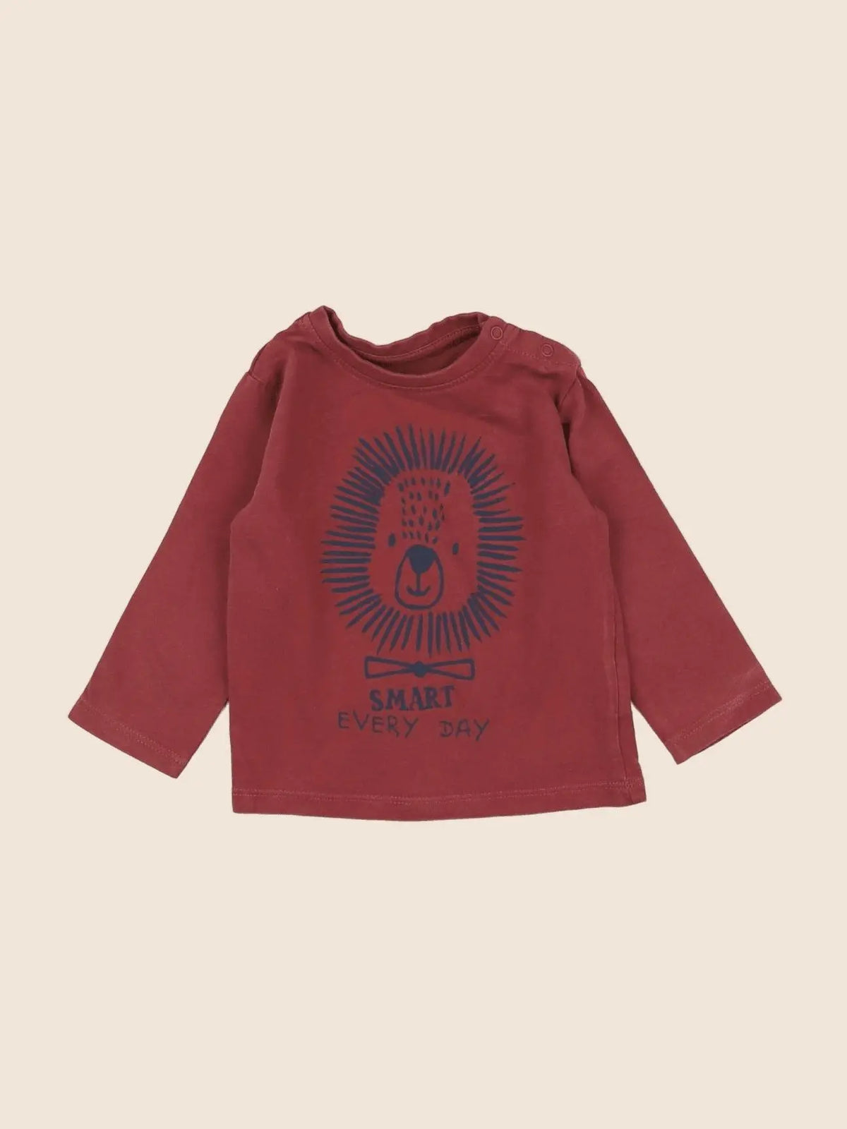Vertbaudet - tee-shirt marron - 6 mois